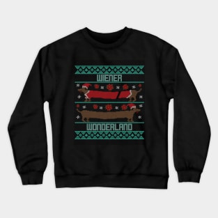 Wiener Wonderland dachshund dog Christmas Crewneck Sweatshirt